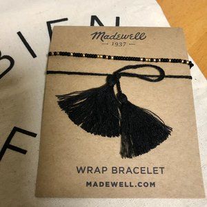 Madewell Black Beadstrand Wrap Bracelet